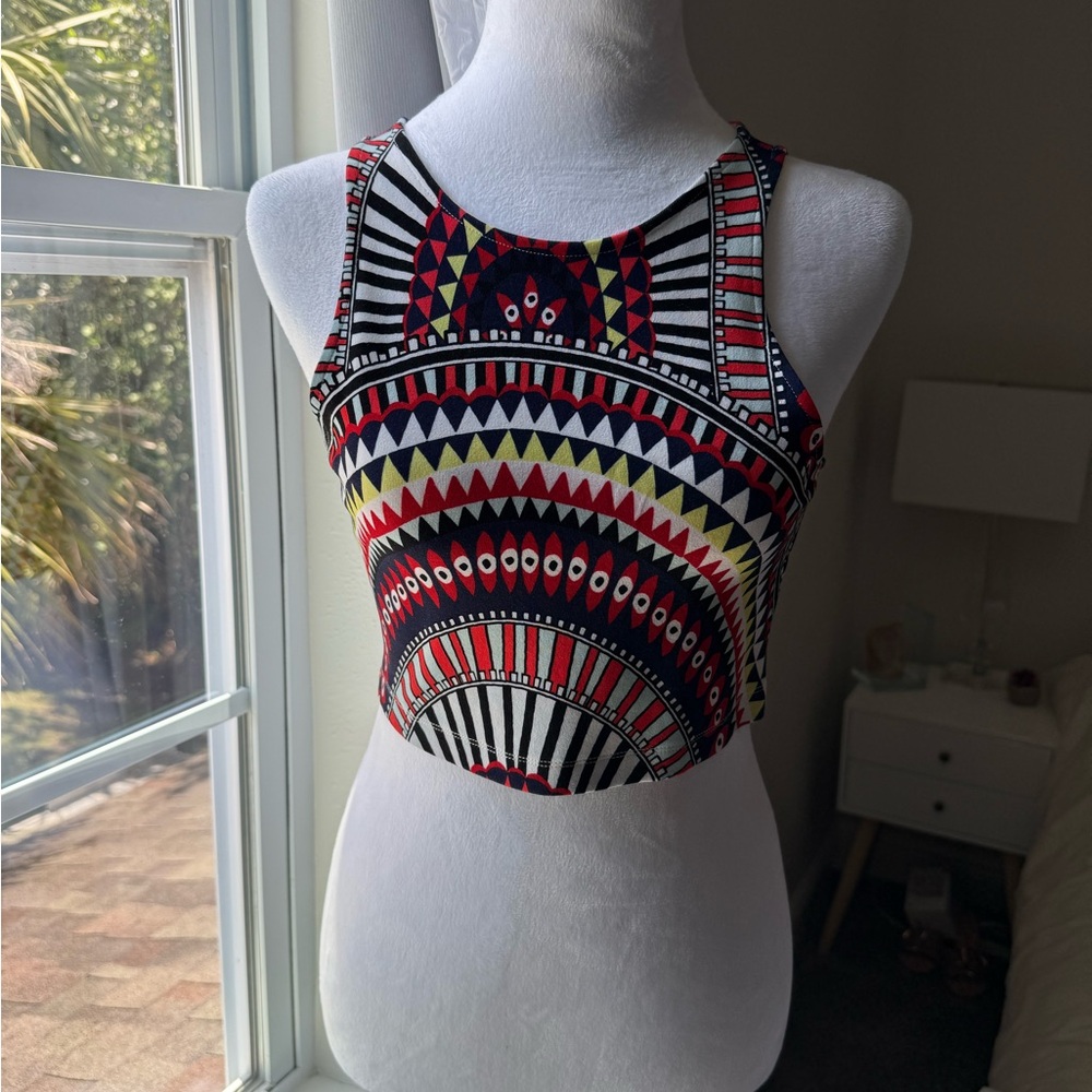 Mara Hoffman Graphic Crop Tank Top